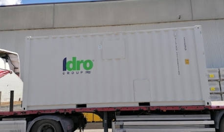 Impianto IdroGroup per il trattamento delle acque in un container