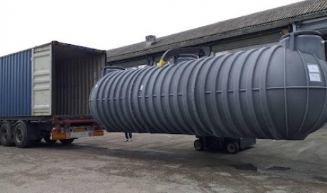 Modular sewage treatment plant MBBR technology with HDPE tanks