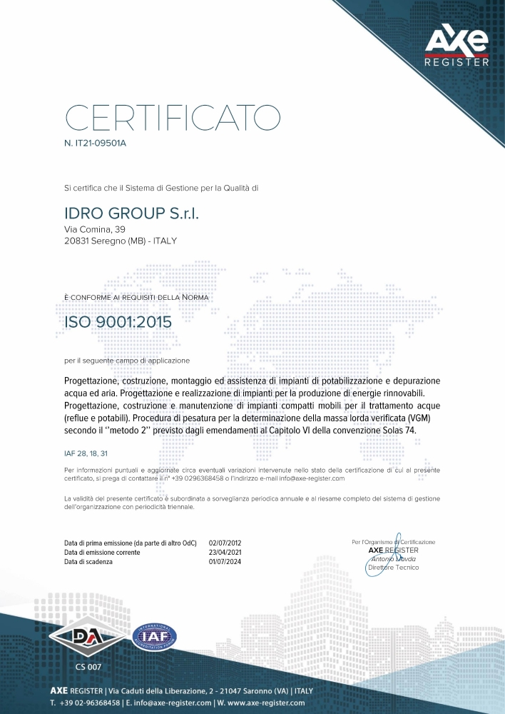 Certificazioni